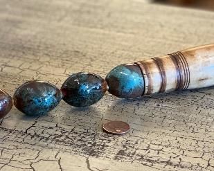 13in Asian Ceramic Bead Horse Hair Calligraphy brush	13in Long	
