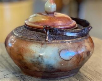 Cast Iron & Stone Asian Teapot		
