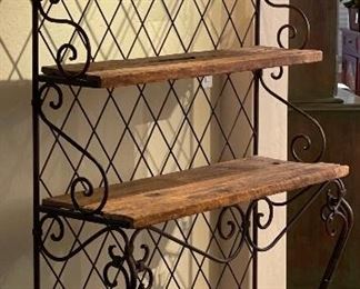 Alexander Sinclair Rustic Iron & Wood Shelf/Bakers Rack	82x49x18in	HxWxD
