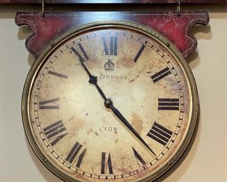 French wall clock Horlogerie Dumont Reproduction	21x22in	
