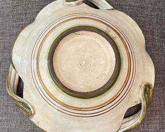 Antique Italian Majolica Ceramic Dish	3.5x10x10in	HxWxD
