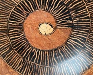 Ethnic Wood & Epoxy  Decor Disc/Bowl Large	4in H x 22.5in Diameter	
