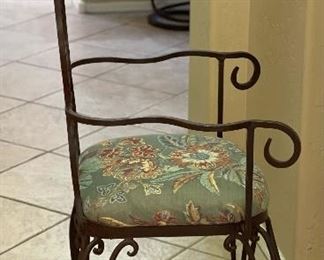 Artist Made Rustic Wrought Iron Accent Chair	48 x 23 x 20	HxWxD
