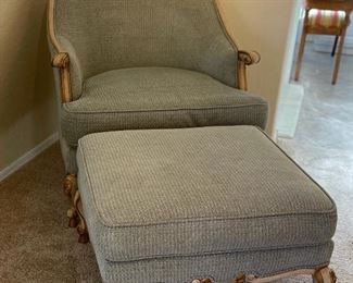 Century Hickory, NC Chair & Ottoman	40x34x35in	HxWxD
