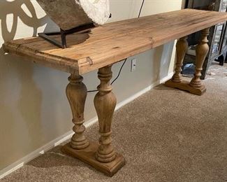 Long Rustic Console Table	31x87x19in	HxWxD
