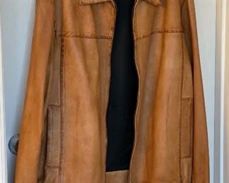 Vera Pelle Men’s Leather Jacket Made in Italy	XL (54)	