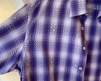 Bugatchi Uomo Cotton Purple Dress Shirt	XL	

