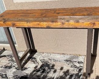 Rustic Wood & Iron Outdoor Console Table	36 x 67 x 19.5	HxWxD
