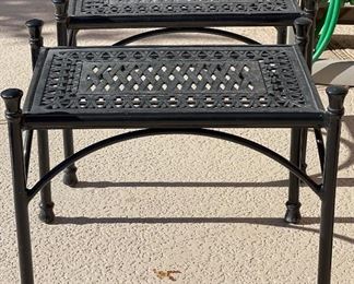 2pc Metal Out Door Patio End Tables	22 x 18 x 27	HxWxD
