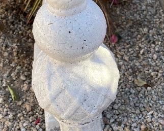 2pc Ceramic Finials Decor PAIR	29in H & 24in H	
