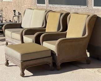 AS-IS 4pc Outdoor Wicker Set		
