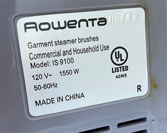 Rowenta Garment Steamer IS9100		
