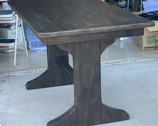 Rustic Valencia  Counter Height Trestle Dining Table	36x35x66	HxWxD
