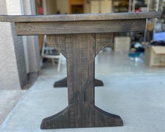Rustic Valencia  Counter Height Trestle Dining Table	36x35x66	HxWxD
