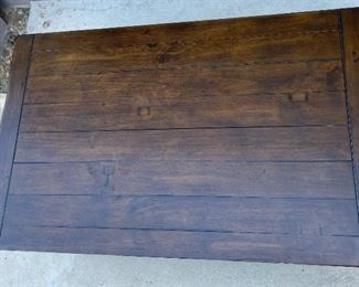 Rustic Dark Wood Coffee Table	19x32x50	HxWxD
