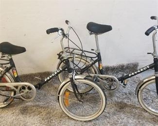 Pair of Vintage Peugeot Folding Bikes