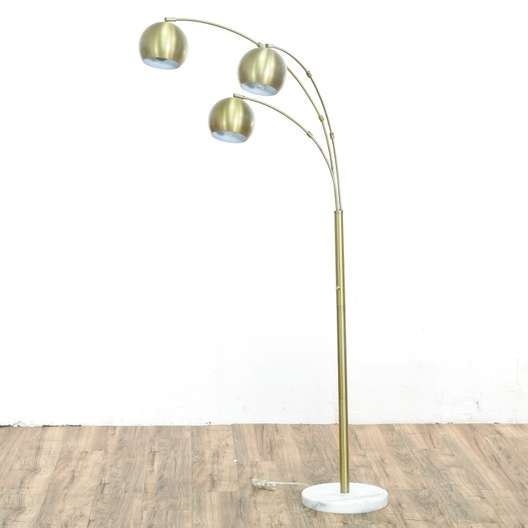 Brushed Brass Vintage Lamp With Marble Base