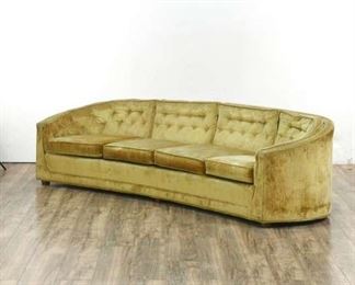 Soft Chartreuse Mcm Sofa With 4 Cushions 