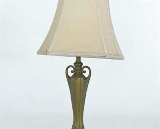 Small Art Noveau Table Lamp With Rose Shade
