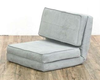 Grey Ultrasuede Material Floor Seat