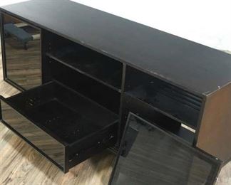 Bdi Black Media Center With Drawers And Panels