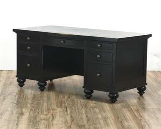 Michael'S Furniture Restored Solid Wood Black Desk
