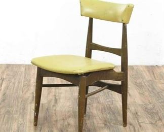 Yellow-Green Latex Foam Rubber Padded Dining Chair