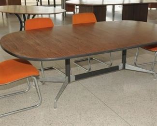 Eames Herman Miller Aluminum Group Conference or Dining Table  Walnut & Black  8' x 4 1/2'