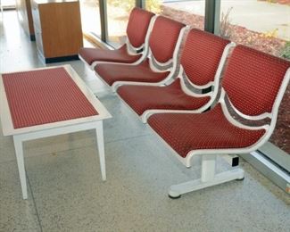 AI DONI TANDEM [4] Promenade Seating Four Place Upholstered Unit (PRM4U)  & TABLE 