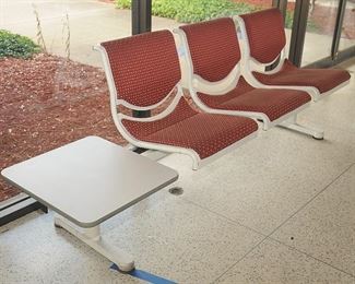 AI DONI TANDEM Promenade Seating Three Place Upholstered Unit (PRM3U)   [3 + TABLE ] SEATING