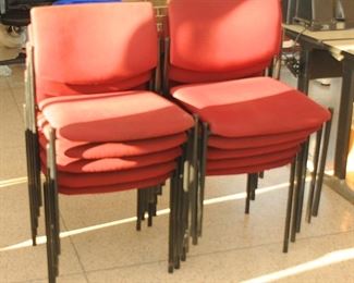 6 OF 14  STEELCASE STACKING CHAIRS