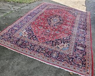 8'x11' Semi Antique Kashan...wool, Iran.