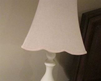White composition table lamp. H 23” $12