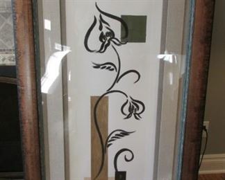 Signed Jardice. Lithograph within a distressed wood frame. Print 38” x 14 ½”, frame 55” x 30 ½” $130