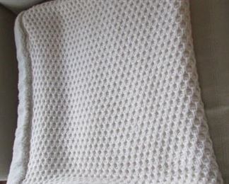 Pottery Barn faux fur and knit throw. 54” x 45” $30