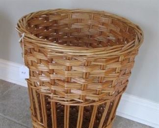 Basket hamper. H 22", diameter 16" $18