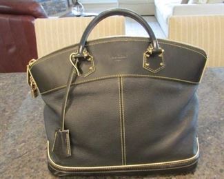 Louis Vuitton black leather purse. H 10", width 13" $350