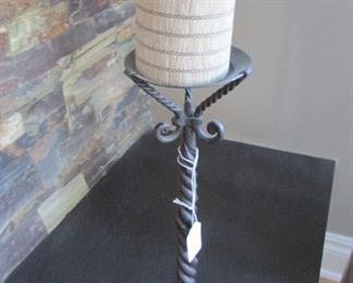 Restoration Hardware iron candlestick. H 18 1/4" $35