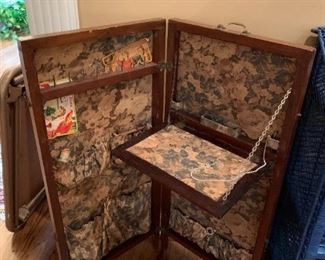 #3 vintage Bi-fold Sewing Screen (with pockets, compartments ) $100