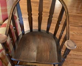 #11 Wood Barrel Chair w/Round Knob Top Post on arms -The Elain A Simonds Co, Furniture Co. - NY $125.00