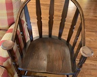 #11 Wood Barrel Chair w/Round Knob Top Post on arms -The Elain A Simonds Co, Furniture Co. - NY $125.00