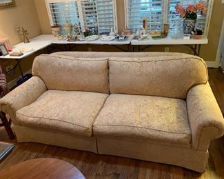 #13 Gold Down-filled Sofa 87" Long $200.00