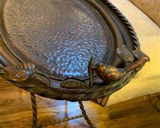 #16 Metal Bird & Leaves Folding Side Table 30x19x29 $75.00