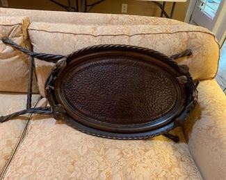 #16 Metal Bird & Leaves Folding Side Table 30x19x29 $75.00