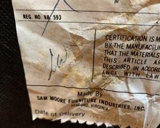 #21 Sam Moore Furniture Burgancy/Cream/Navy Side Chair $75.00