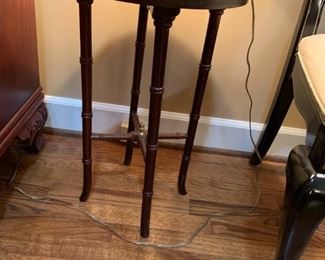 #24 Mirror Top Round End Table 14x21 $30.00