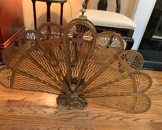 #23 Brass Fan Fireplace Screen 36" $60.00