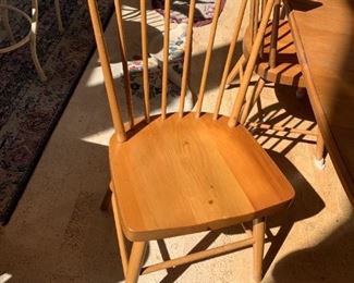 #38 Ethan Allen Oblong Table w/2 leaves & 6 chairs 65- 103x42x29.5 9 (as is top) $225.00