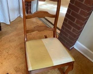v#50 Sewing Rocker w/yellow & White Seat Cover $50.00
