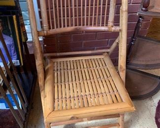 #64 Bamboo Folding odd Chair $20.00